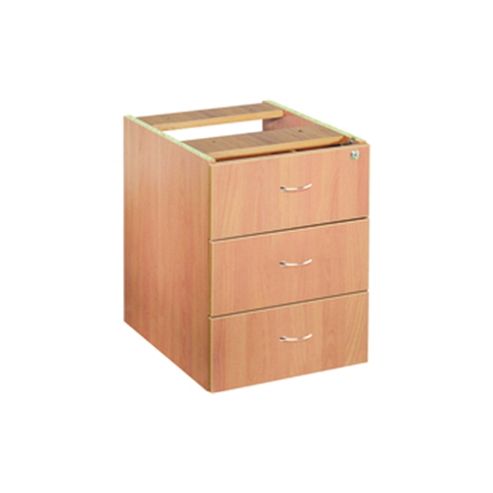Image of Jemini 3-drawer Fixed Pedestal Beech Kf72078
