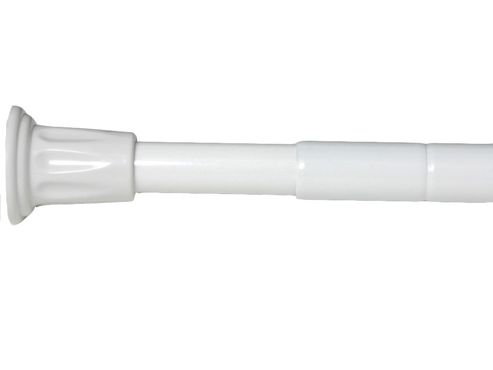 Image of Croydex Ad101022 Shower Curtain Rod White 6 Feet