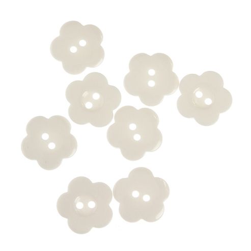 Image of Button Matchbook - Flower White