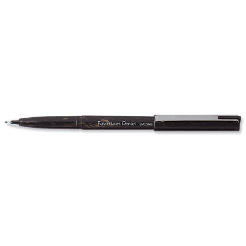 Image of Pentel Jm20 Fountain Pen Disposable With Adjusting Nib 0.3-0.4mm Line Black Ref Jm20mb-a [pack 12]