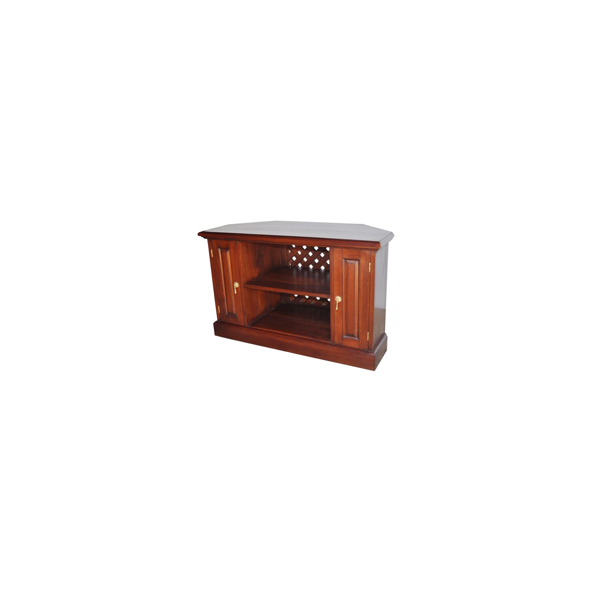 Lock stock and barrel Mahogany Corner TV Video Stand in Mahogany at Tesco Direct