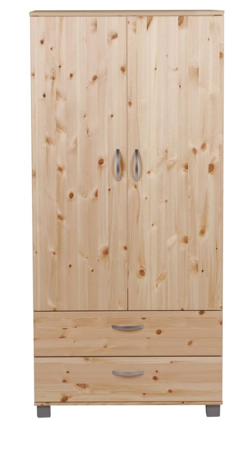 Image of Thuka Trendy 2 Door 2 Drawer Wardrobe - Natural Lacquer - Natural Lacquer