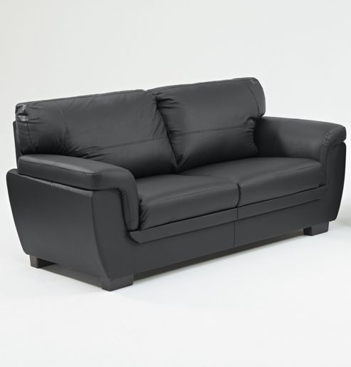 Image of Ideal Furniture Katia 3 Seater Sofa - Black