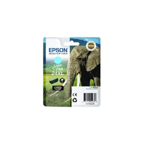 Image of Epson Elephant 24xl (rf/am) High Capacity (yield 740 Pages) Ink Cartridge (light Cyan) For Epson Expression Photo: Xp-750 / Xp-850