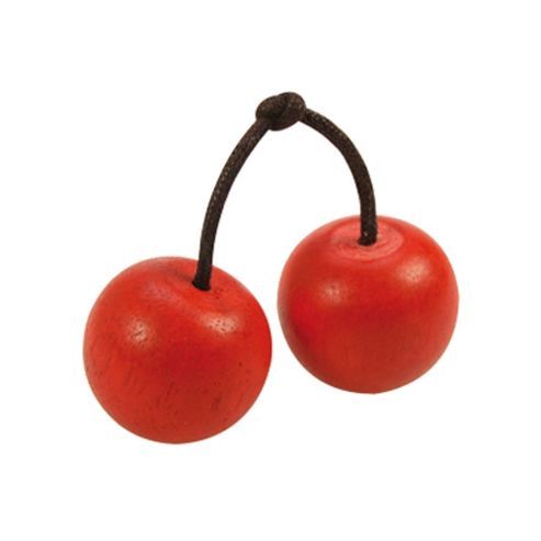 Image of Bigjigs Toys Bjf119 Wooden Play Food Cherries (pack Of 2)