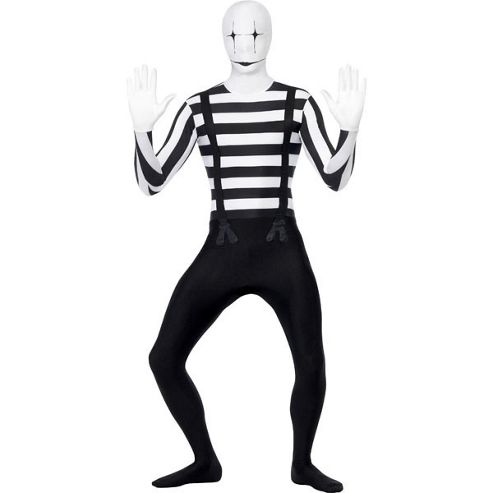 Image of Mime Second Skin Suit - Adult Costume Size: 38-40