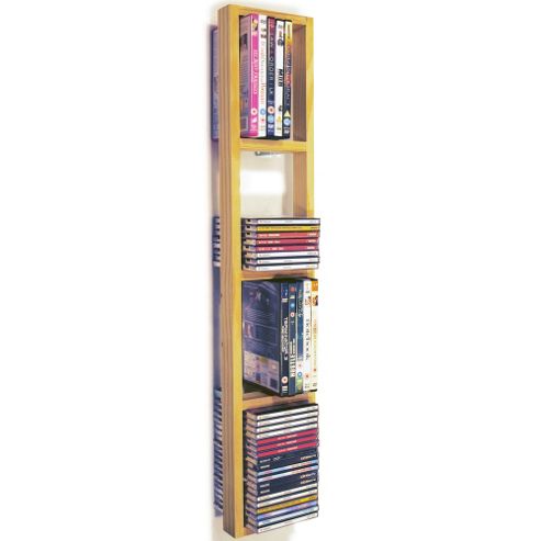 Image of Wall Mounted Cd / Dvd / Blu Ray Storage Shelf - Natural