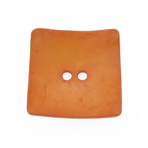 Image of Dill Buttons 60mm Square Dished Tan Leather