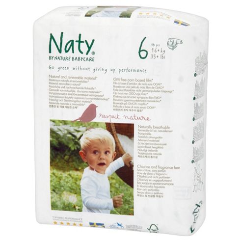 Image of Naty By Nature Babycare Nappies - Extra Large--- Size 6--- 18 Pack