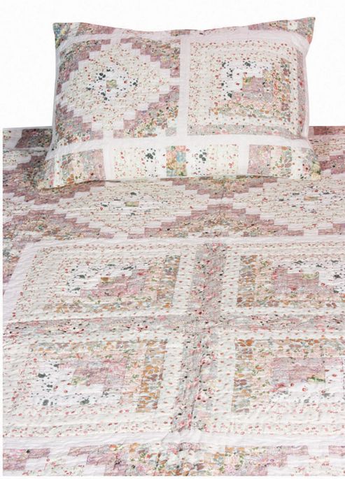 Image of Woven Magic Stam And Cabin Calico Pastels Quilt - King