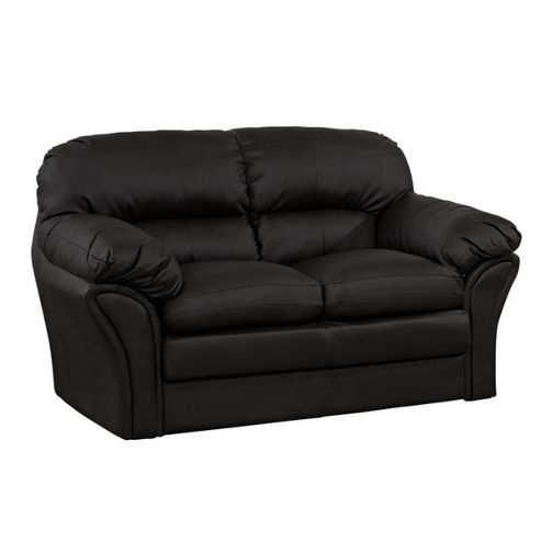 Image of Global Furniture Direct Serpentine Springs Bonded Leather 2 Seater Sofa - Brown