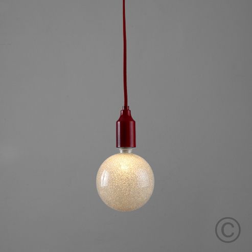 Buy Modern LED Suspended Lamp holder Ceiling Red & Sparkle Globe Bulb from our Pendant Lighting ...