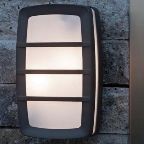 Image of Lutec Seine 20cm Wall Light In Graphite