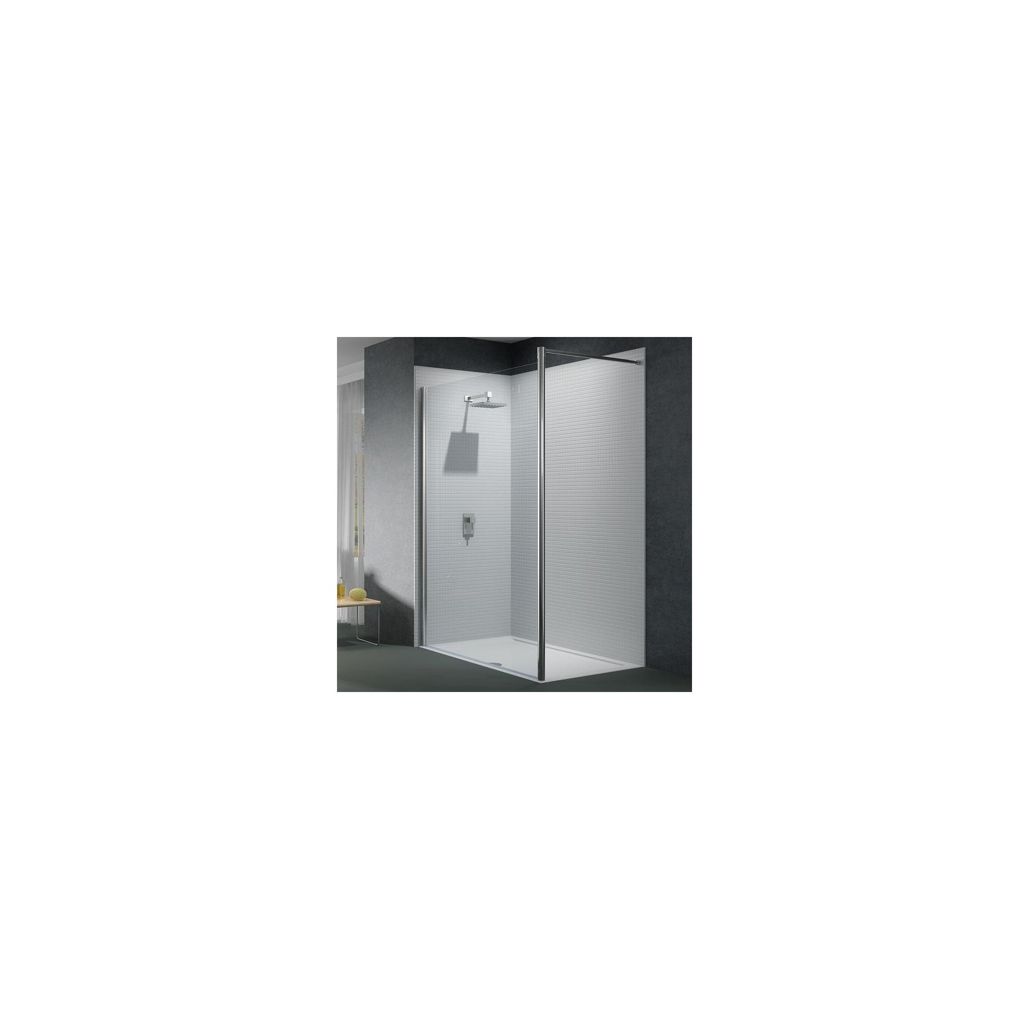 Merlyn Series 6 Wet Room Glass Shower Panel, 1200mm Wide, 6mm Glass, Horizontal Support at Tesco Direct