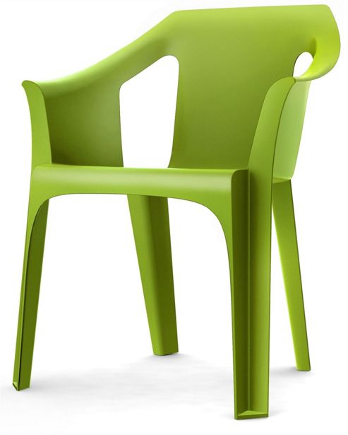 Image of Resol "cool" Garden Outdoor / Indoor Designer Plastic Chair - Green - 1 Chair