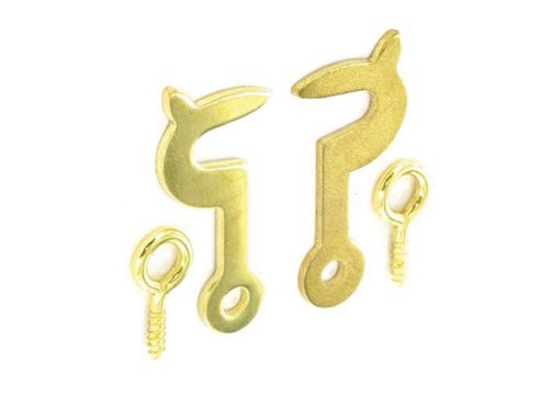 Image of Securit S6345 Side Hooks & Eyes Brass 25mm