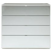 Palermo 4 Drawer Chest White Mirrored