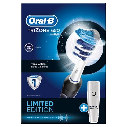 Image of Oral-b Power Trizone Base 650 Black Toothbrush
