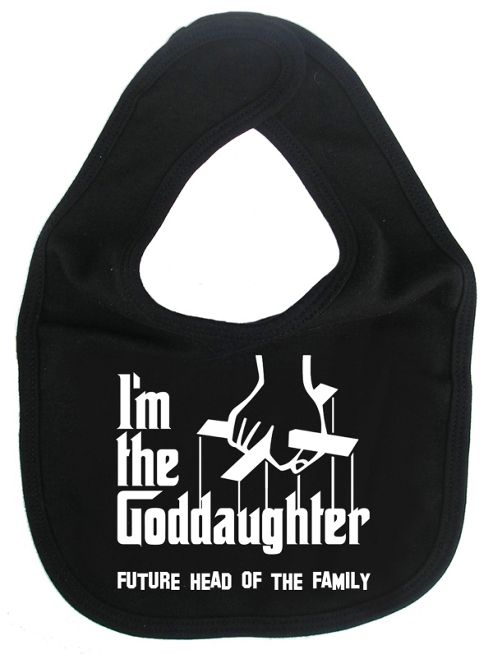 Image of Dirty Fingers I'm The Goddaughter Future Head Of The Family Bib Black