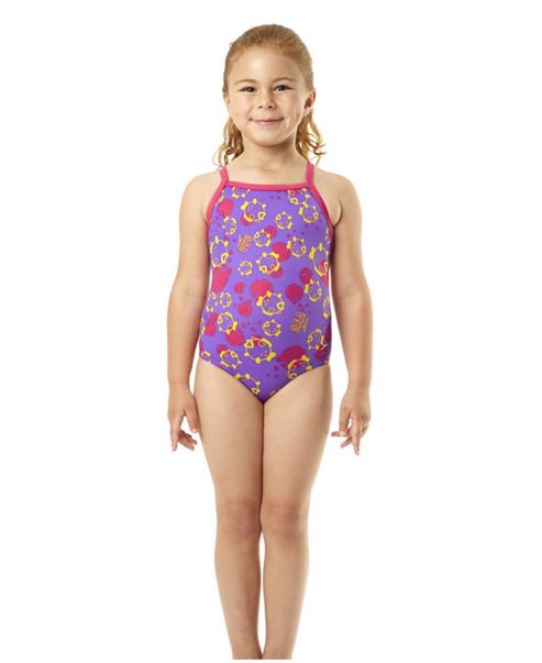 Image of Speedo Infant Girl's 'seasquad' Thinstrap Swimsuit - Purple