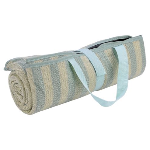 Image of Tesco Picnic Woven Checked rug - Taupe/cream
