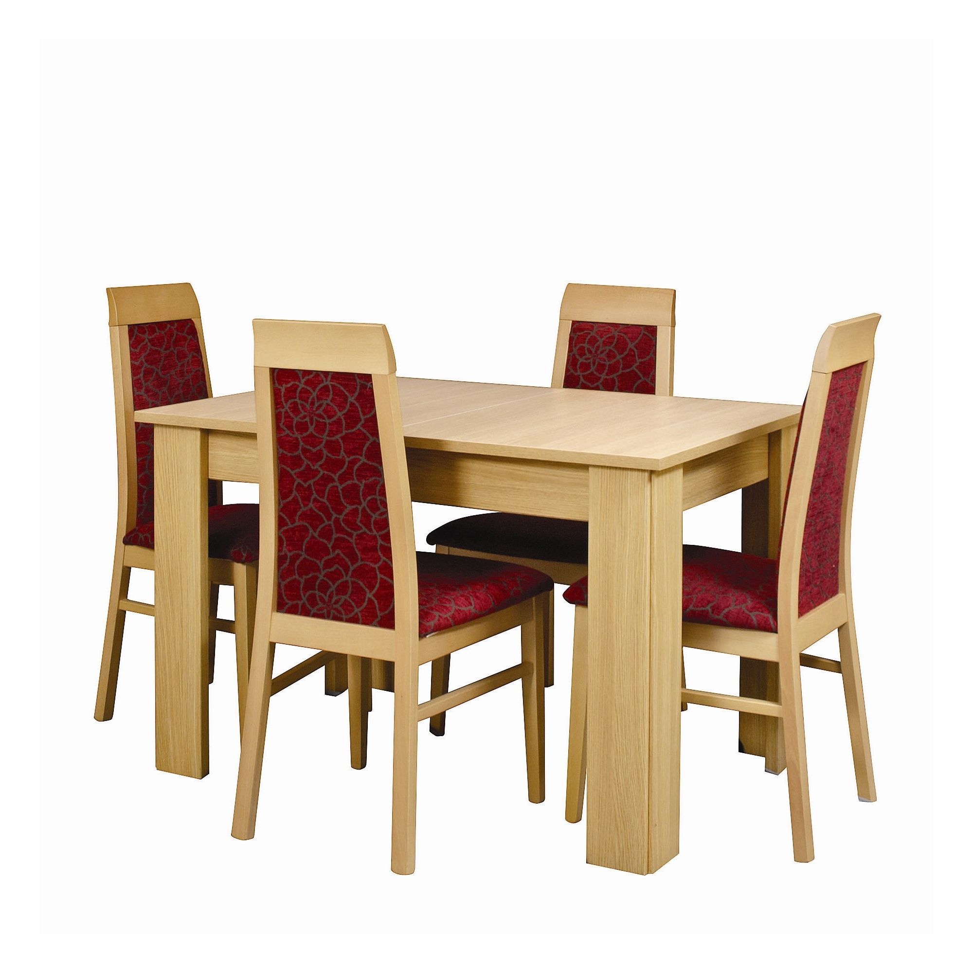 Caxton Huxley Dining Table Set with 6 Upholstered Dining Chair in Light Oak at Tesco Direct