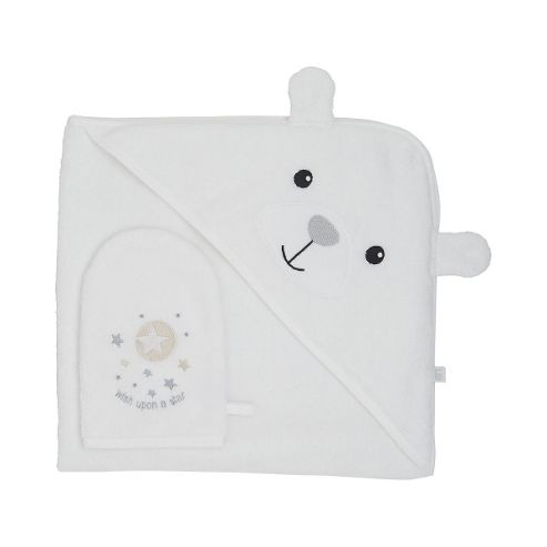 Image of Mothercare Bedtime Wish Cuddle 'n' Dry Towel Plus Wash Mitt
