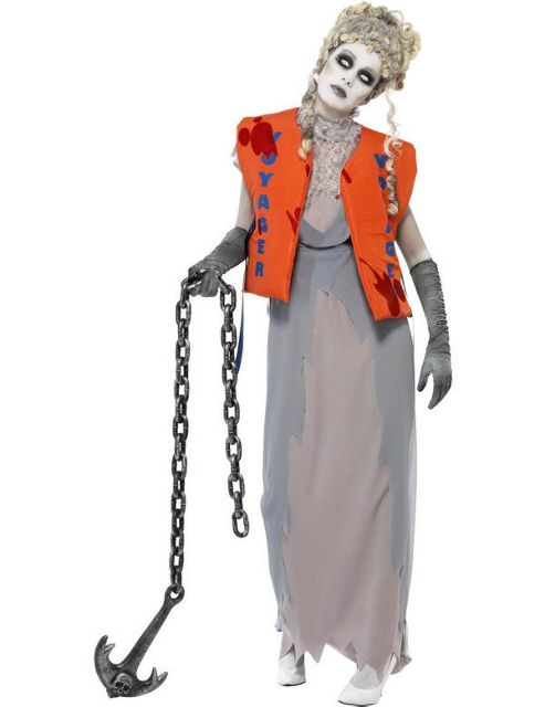 Image of Women's Lost At Sea Zombie Costume Small