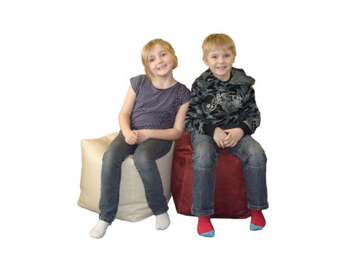 Image of Ashcroft Indoor Small Cube Bean Bag - Red