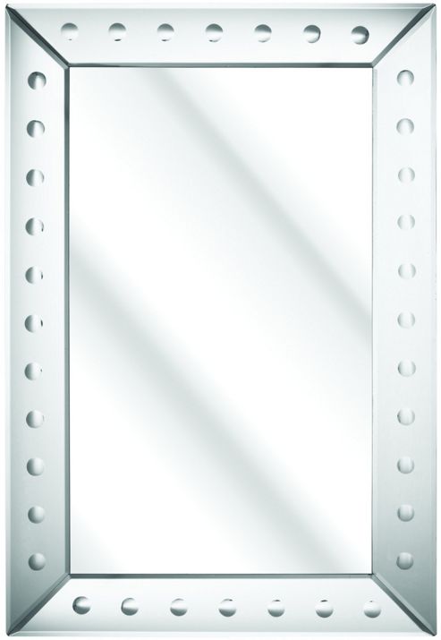 Image of D & J Simons Art Deco Strips And Dots Mirror - 122cm H X 91.5cm W X 1.5cm D
