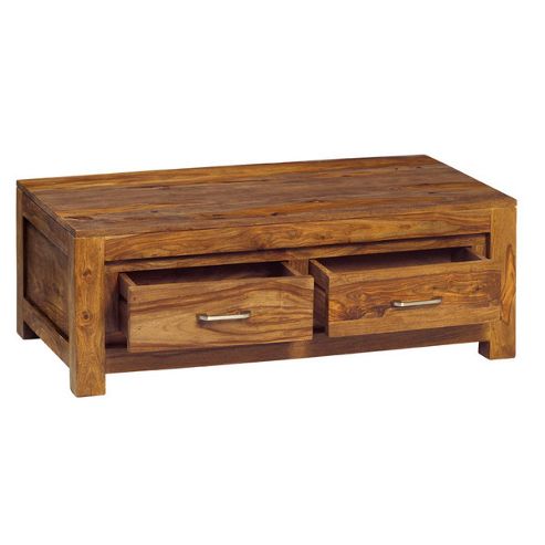 Image of Indian Hub Stone Sheesham Coffee Table