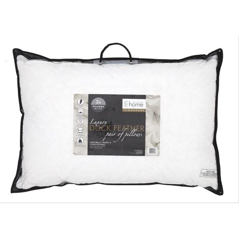 Image of Catherine Lansfield Home Signature Duck Feather - Pillow Pair