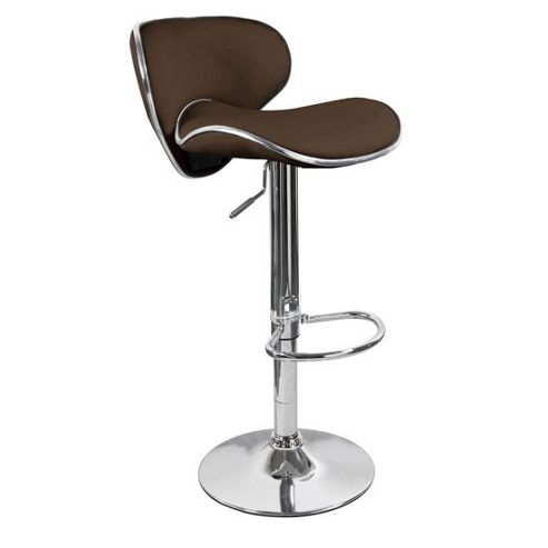 Image of Galaxy Brown Faux Leather Bar Stool