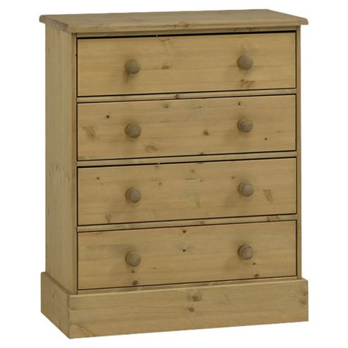 Image of Home Essence Dunedin Wide Four Drawer Chest In Pine