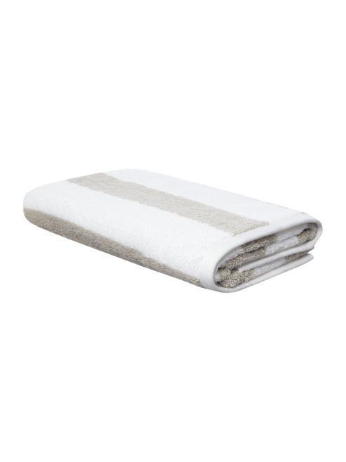 Image of Linea Nautical Wide Stripe Grey Bath Towel