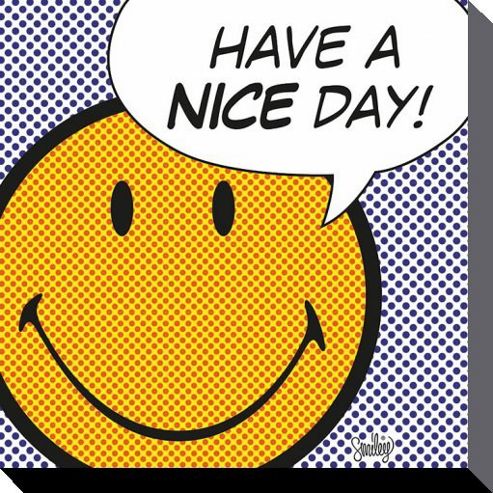 Image of Smiley World Have A Nice Day Canvas Print