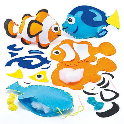 Image of Tropical Fish Cushion Sewing Kits (pack Of 2)