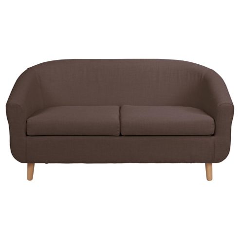 Image of Retro Fabric Tub Sofa Mocha