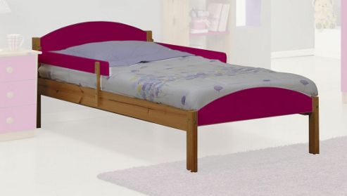 Image of Maximus Antique Pine And Fuchsia 3ft Bedframe
