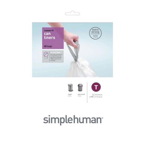 Image of Simplehuman T Bin Liner (3l) 40pk