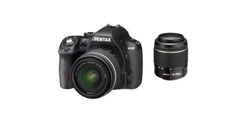 Image of Pentax K-50 Slr Camera 18-55mm, 50-200mm Black 16mp 3.0lcd Fhd