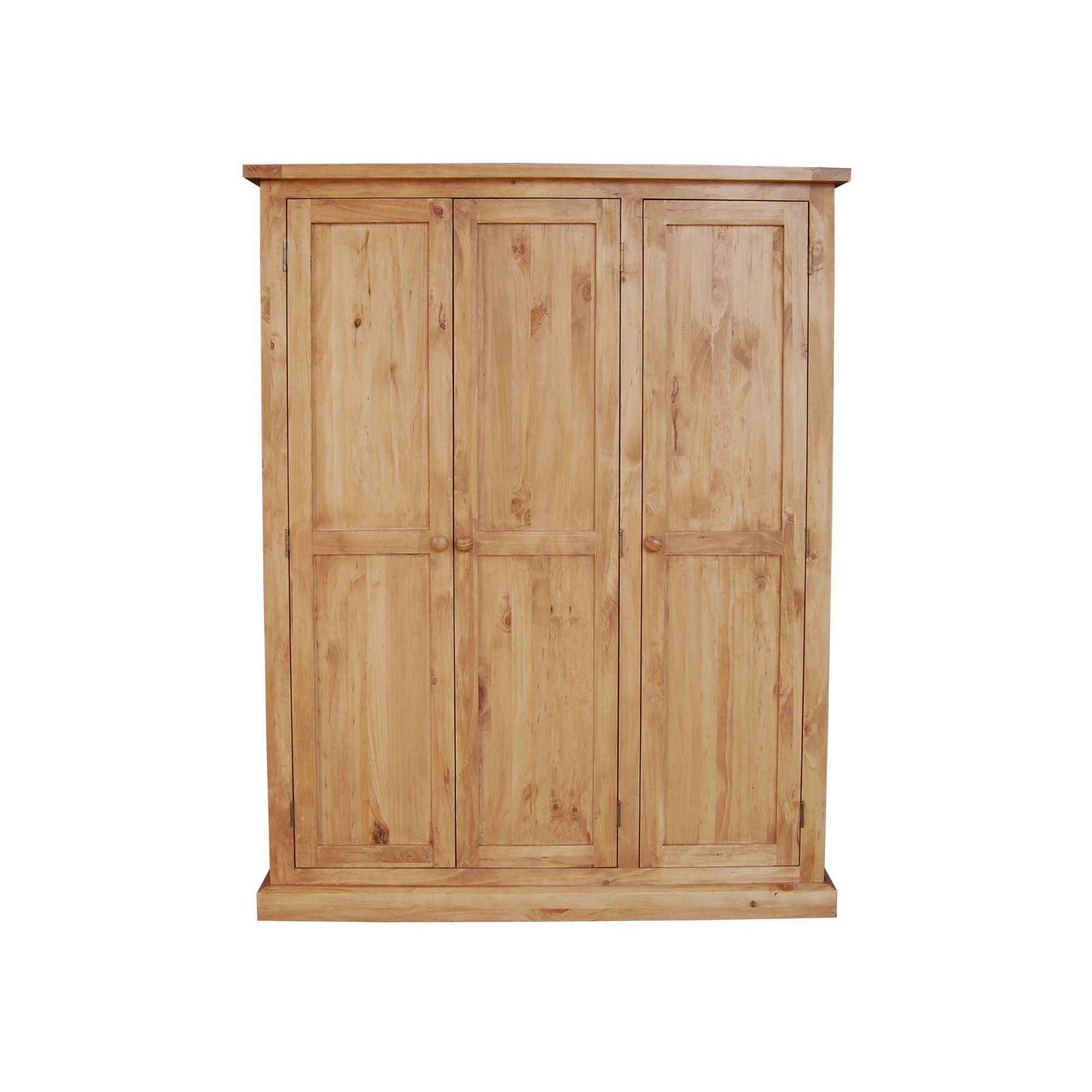 Furniture Link Devon Three Door Wardrobe in Pine at Tesco Direct
