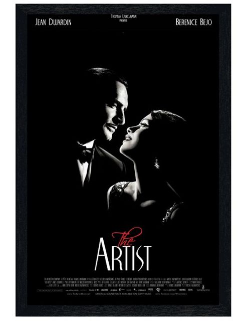 Image of The Artist Black Wooden Framed Silent Movie Classic Poster