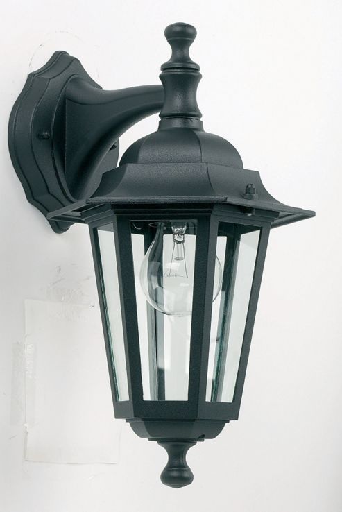 Image of Endon Lighting Downlight Wall Lantern In Black