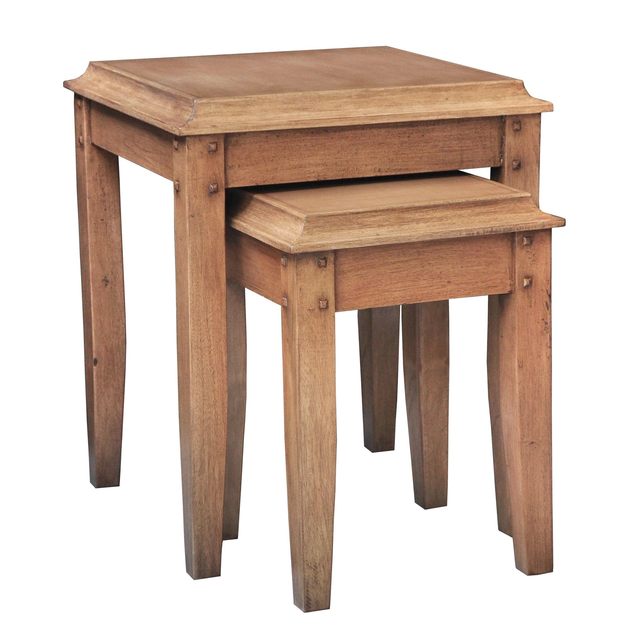 Lock stock and barrel Shell Knowle Nesting Table in Mahogany at Tesco Direct