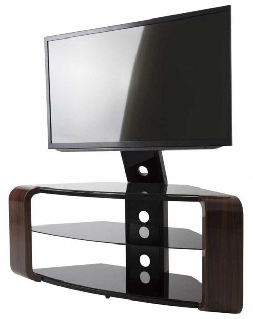 Image of Avf Como Gloss Walnut Cantilever Tv Stand