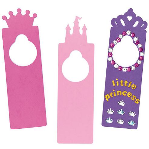 Image of Princess Foam Door Hangers (pack Of 6)