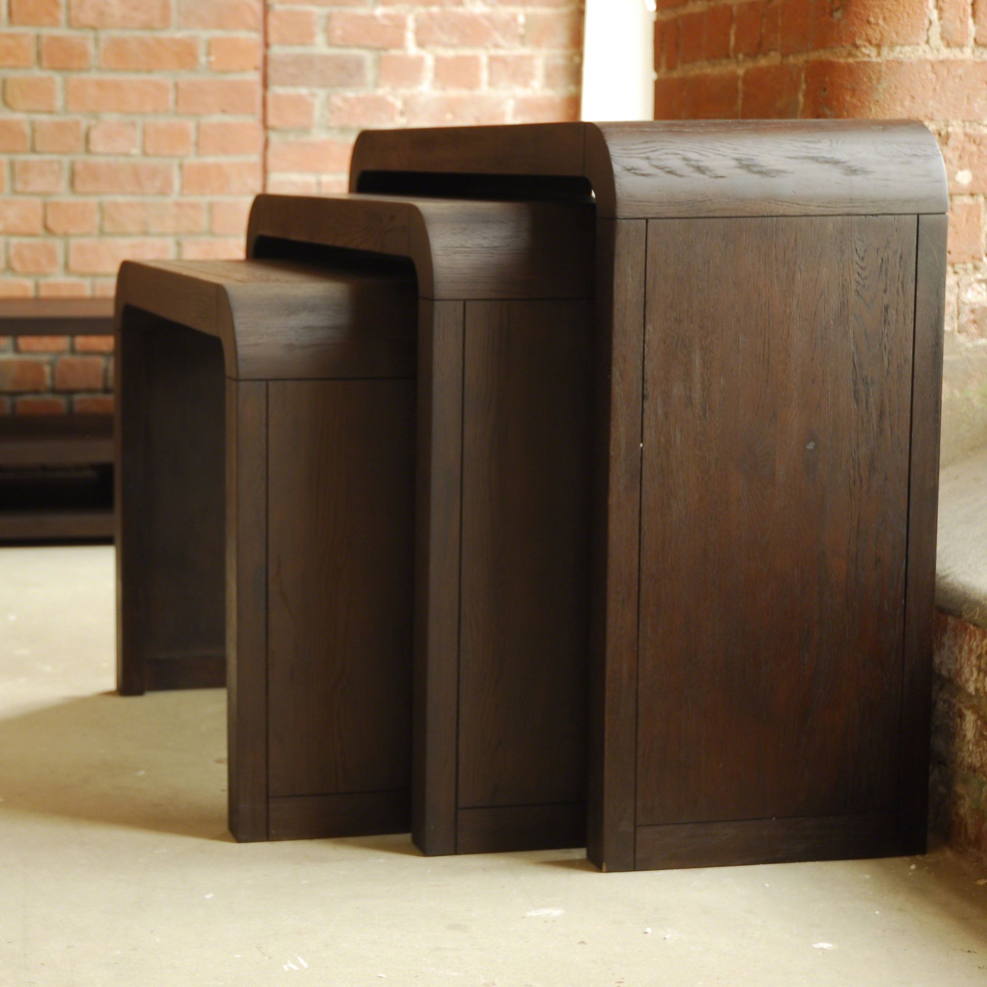 Oceans Apart Cadence Dark Oak Living Consol Table (Set of 3) at Tesco Direct