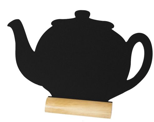 Image of Securit Silhouette Table Chalkboard, Teapot
