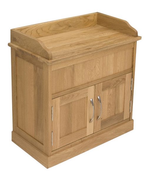 Image of Baumhaus Mobel Oak Shoe Bench With Hidden Storage